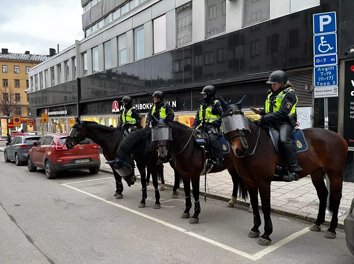 Stockholm\'de Filistin Destekçileri Eylemde