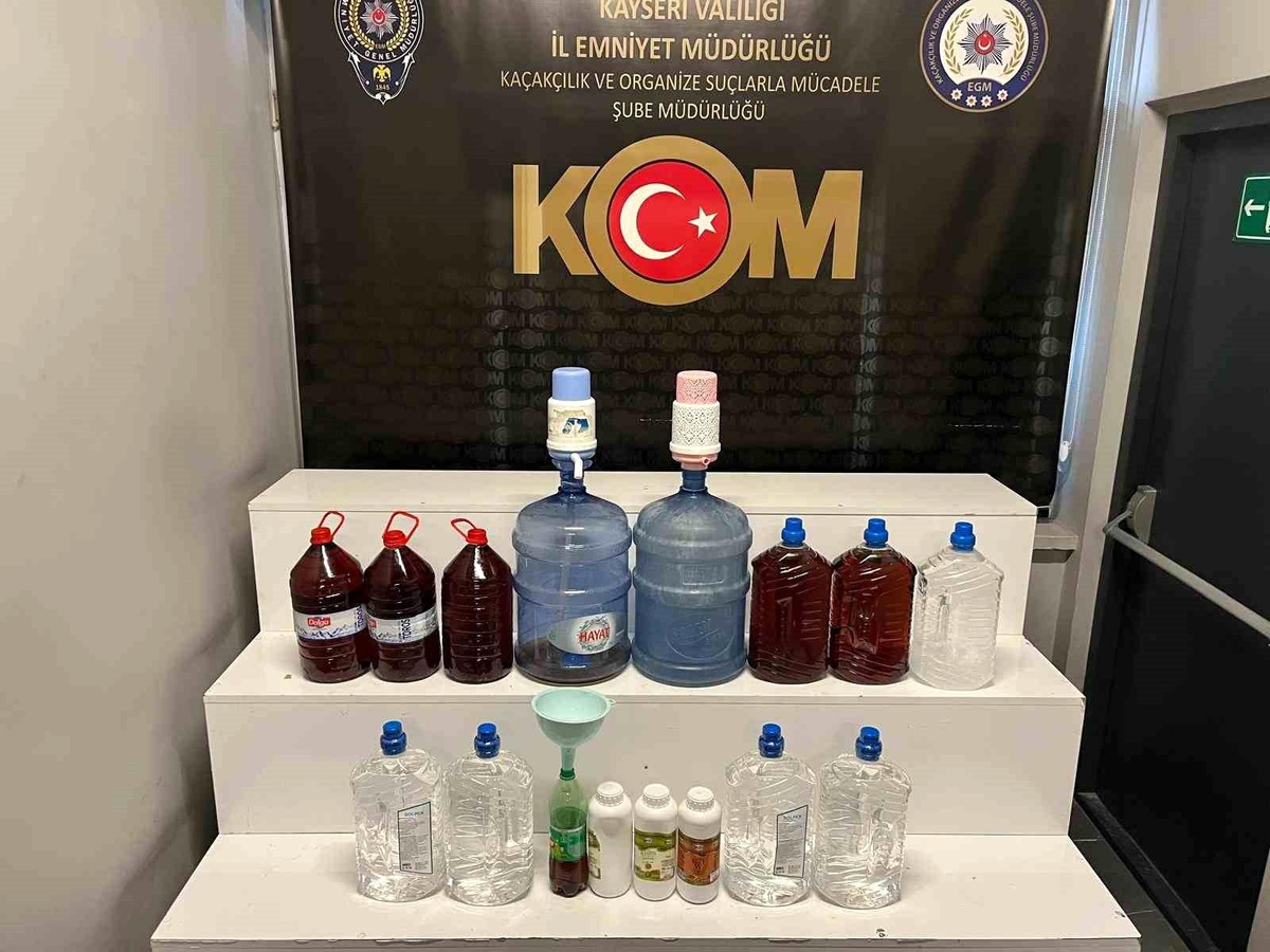 Kayseri\'de Sahte Alkol Operasyonu