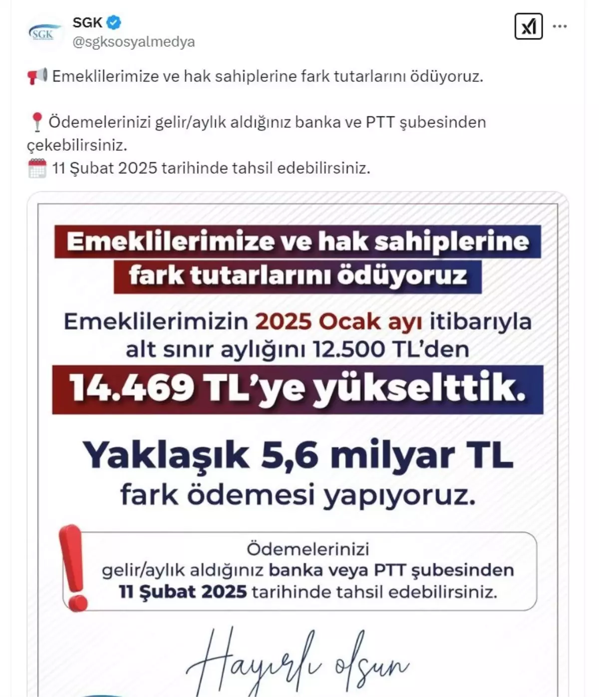 SGK Emeklilere Zam Farkı Ödemesi Yapıyor