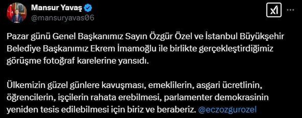 Mansur Yavaş\'tan Birlik ve Beraberlik Mesajı