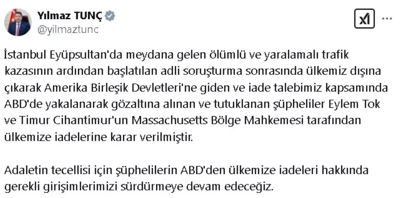 ABD\'de Tutuklanan Şüphelilerin İadesi İçin Mahkeme Kararı