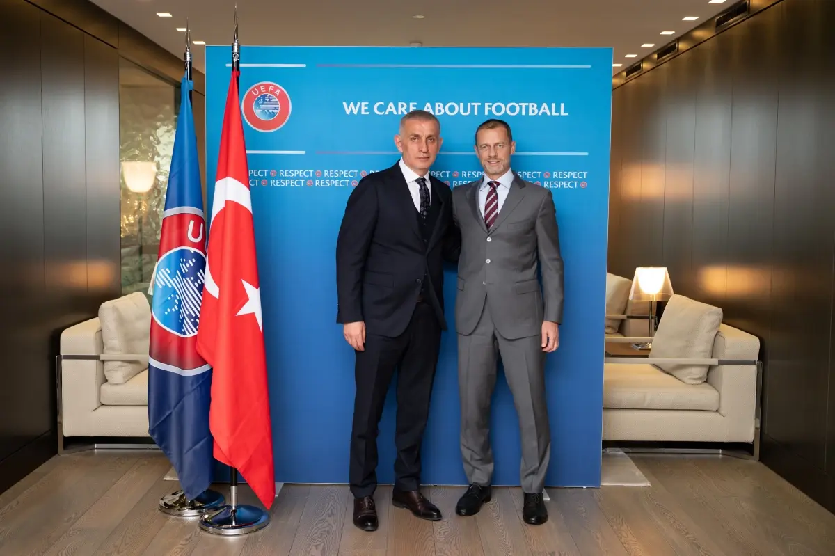 TFF Başkanı Hacıosmanoğlu, UEFA Başkanı Ceferin ile Görüştü