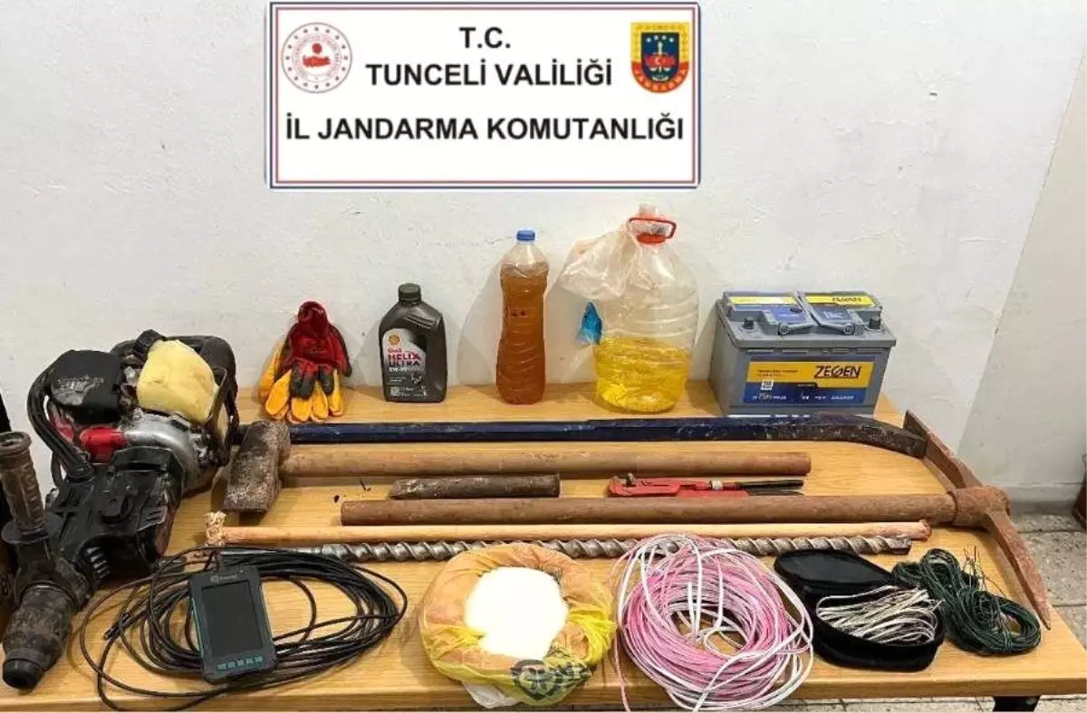 Tunceli\'de Kaçak Kazı Operasyonu