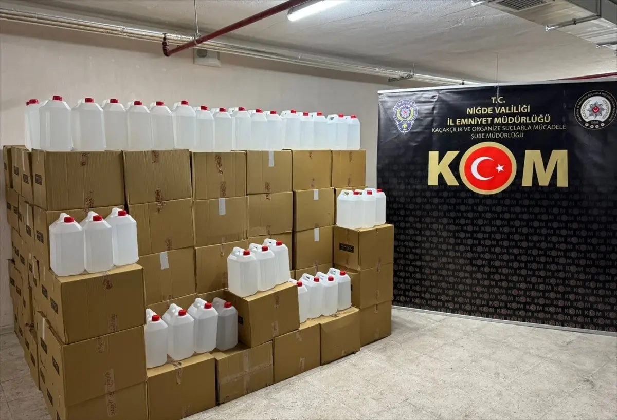 Ulukışla\'da 4 Bin Litre Kaçak Alkol Ele Geçirildi