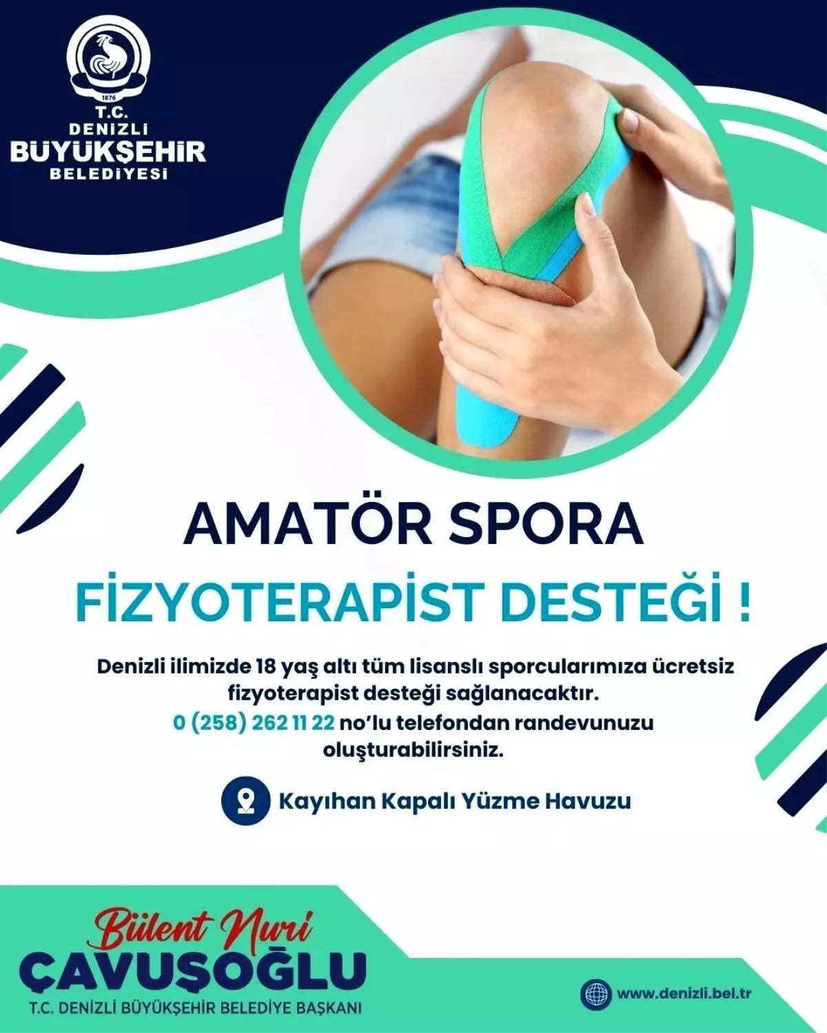 Denizli\'de Genç Sporculara Ücretsiz Fizyoterapist Desteği