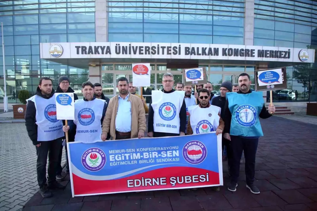 Edirne\'de Üniversite Personeli İçin Eylem