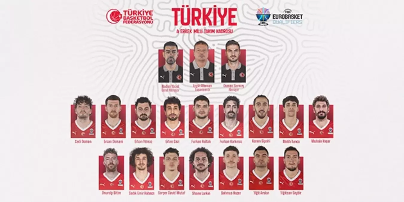 A Milli Erkek Basketbol Takımı\'nın EuroBasket 2025 Aday Kadrosu Açıklandı