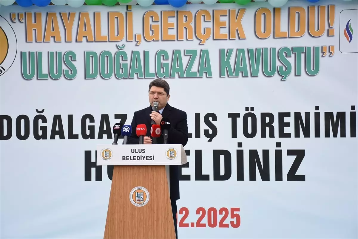 Adalet Bakanı Tunç, Bartın\'da Ulus ilçesine doğal gaz verme törenine katıldı Açıklaması