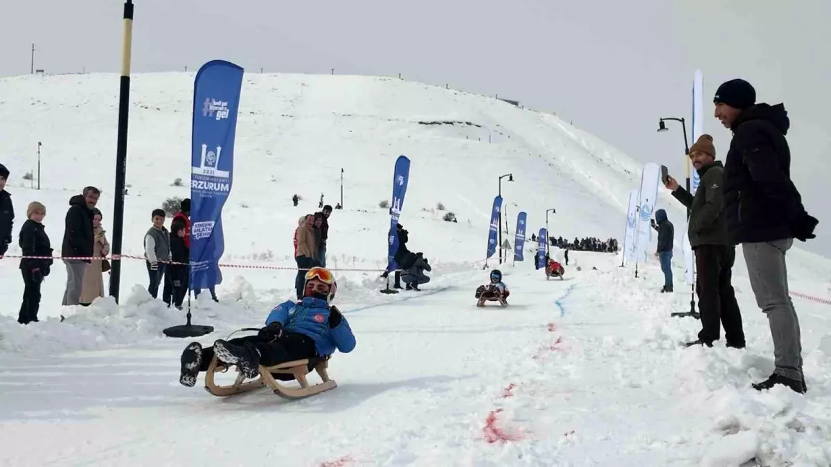 Erzurum\'da \'Gelenekten Geleceğe Kış Oyunları Festivali\' Düzenlendi