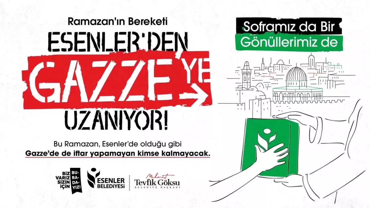 Esenler Belediyesi Bu Ramazan Gazze\'de İftar Sofraları Kuracak