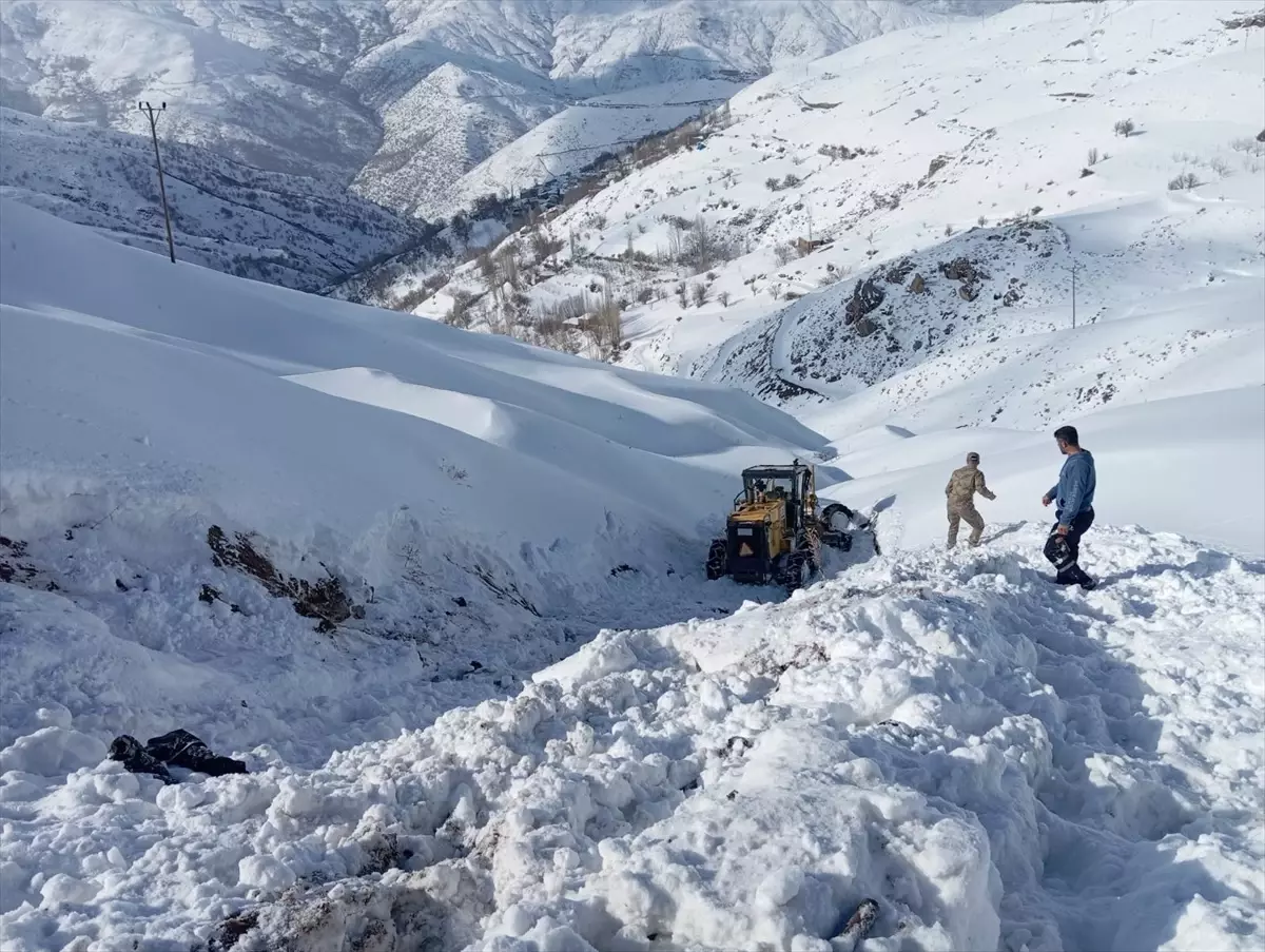 Bahçesaray\'da İş Makinesi Kaza Yaptı