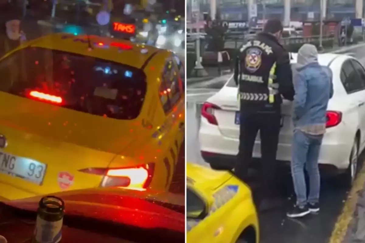 Ambulansa yol vermeyen taksi şoförüne şaka gibi ceza