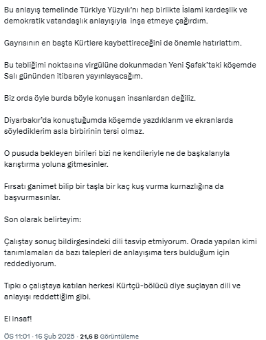 HÜDA PAR çalıştay düzenlendi, Başdanışman Uçum ile AK Partili Metiner birbirine girdi