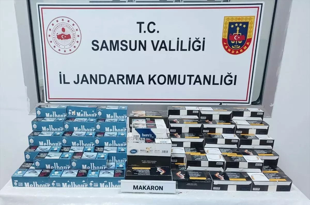 Samsun\'da Bandrolsüz 28 Bin Makaron Ele Geçirildi