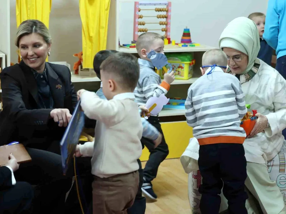 Emine Erdoğan ve Olena Zelenska, Ukraynalı çocukları ziyaret etti