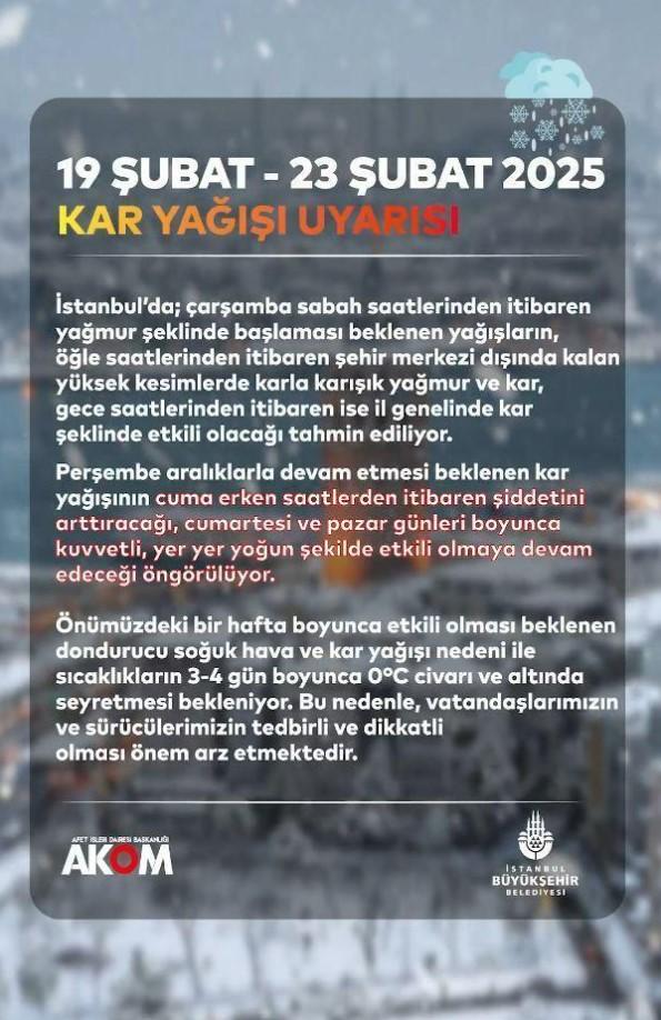 Kar alarmı verildi! İstanbul'da öğrenciler tatil beklerken, validen açıklama geldi