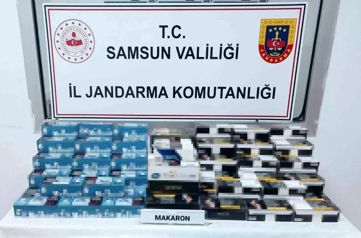 Samsun\'da Bandrolsüz 28 Bin Makaron Ele Ge geçti