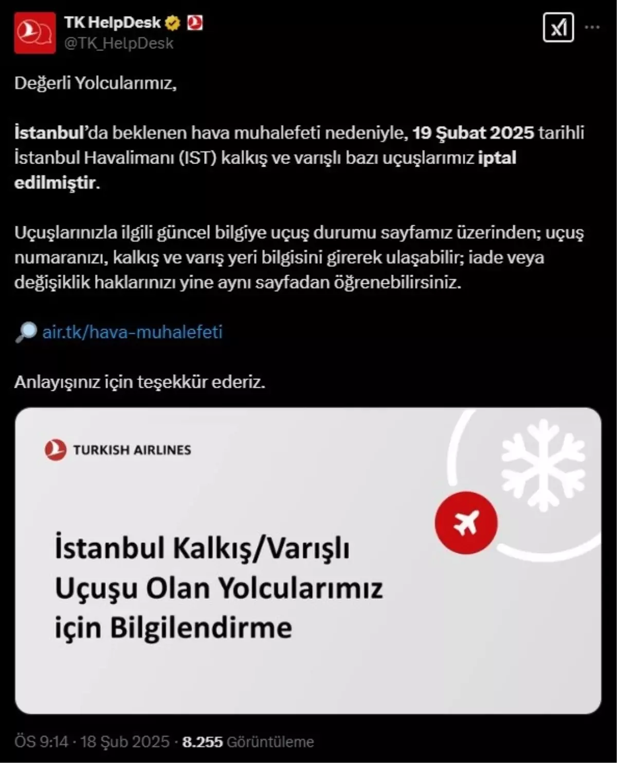 İstanbul\'da Olumsuz Hava Koşulları Nedeniyle Uçuşlar İptal