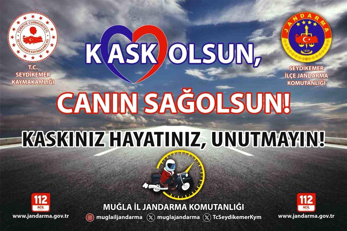 Muğla\'da \'Kask Olsun Canın Sağ Olsun\' Projesi
