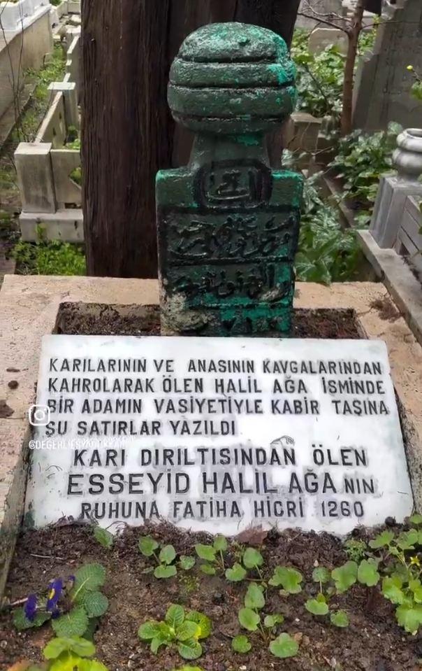 İstanbul'da görenleri şaşırtan mezar taşı! Hikayesi de bir hayli enteresan