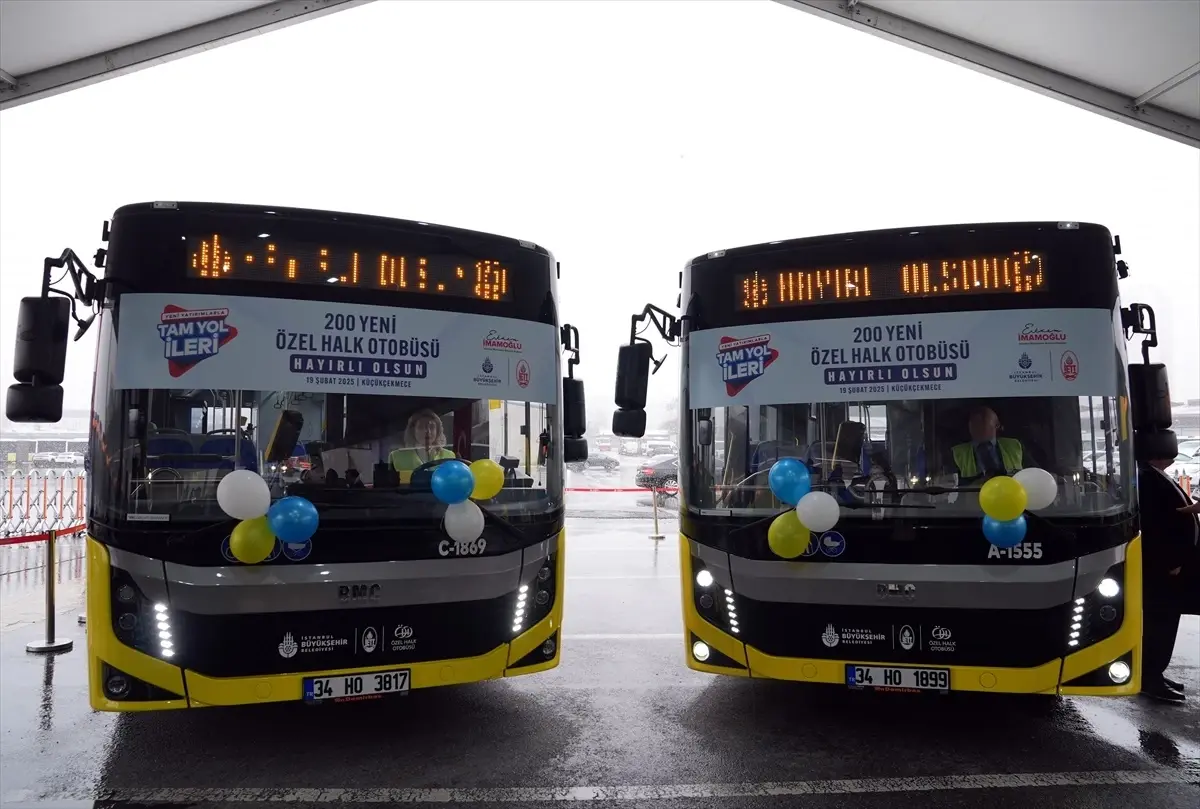 İstanbul\'a 60 Yeni Özel Halk Otobüsü Hizmete Girdi