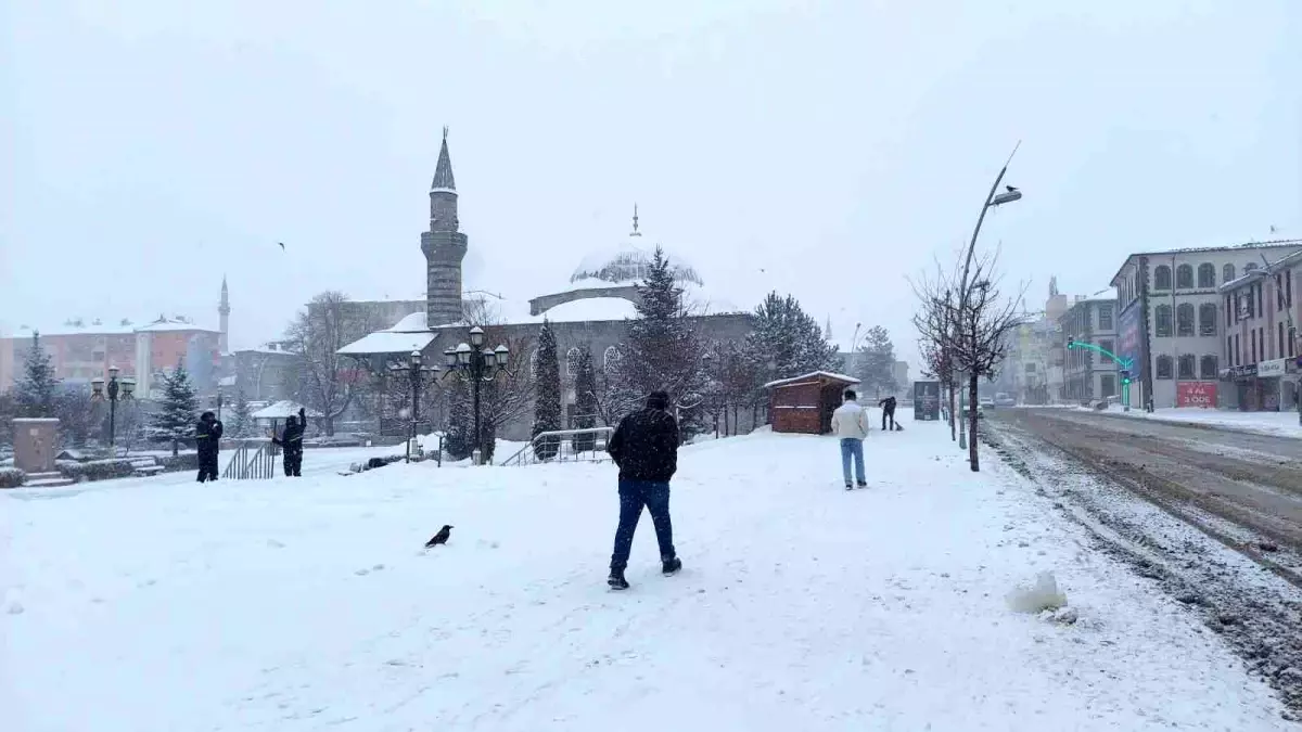 Erzurum\'da Kuvvetli Kar Yağışı Yaşamı Olumsuz Etkiliyor