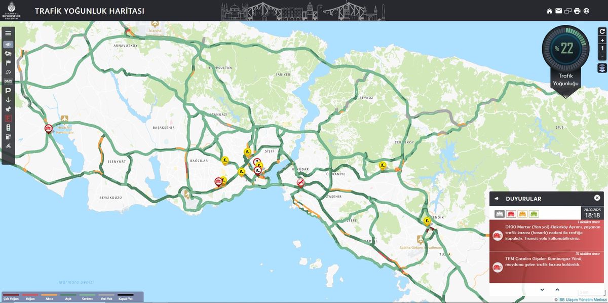 İstanbul\'da Kar Yağışı Sonrası Trafik Yoğunluğu Azaldı