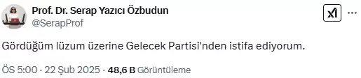 Gelecek Partisi'nin kurucularındandı! Seray Yazıcı istifa etti