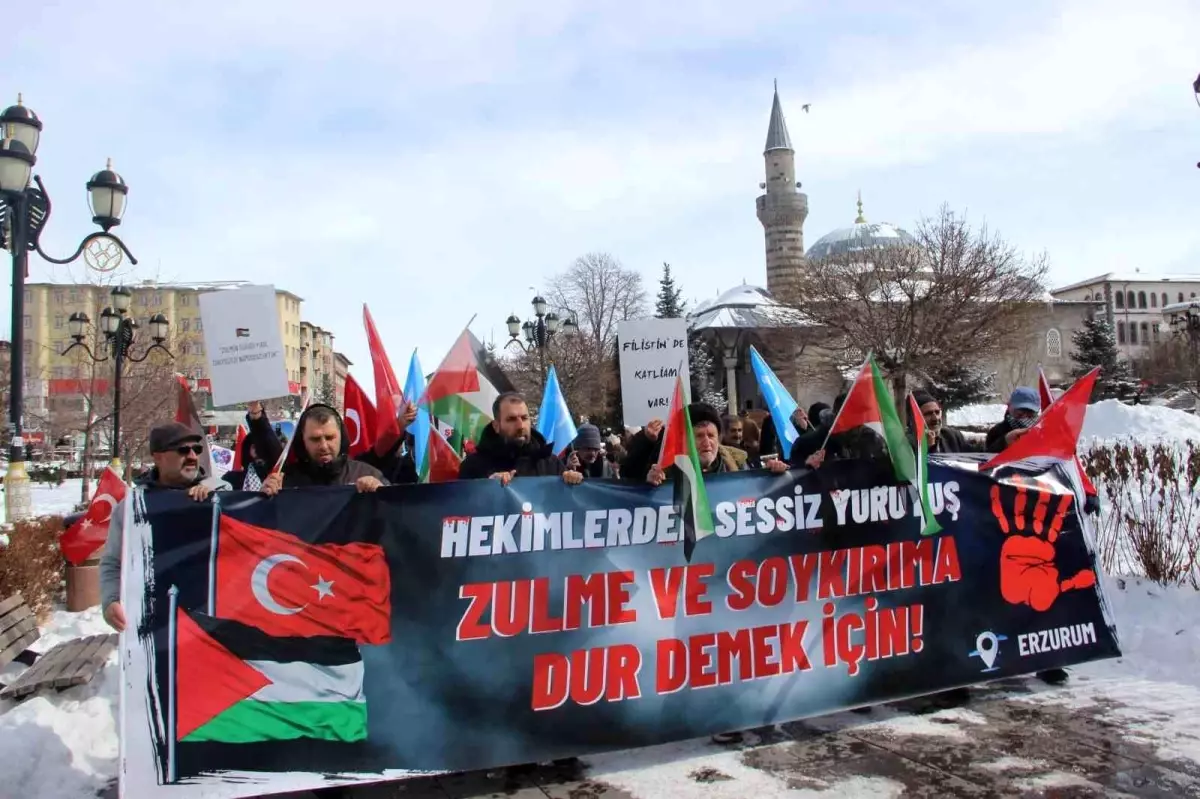 Erzurum\'da 67. Haftada Gazze Protestosu