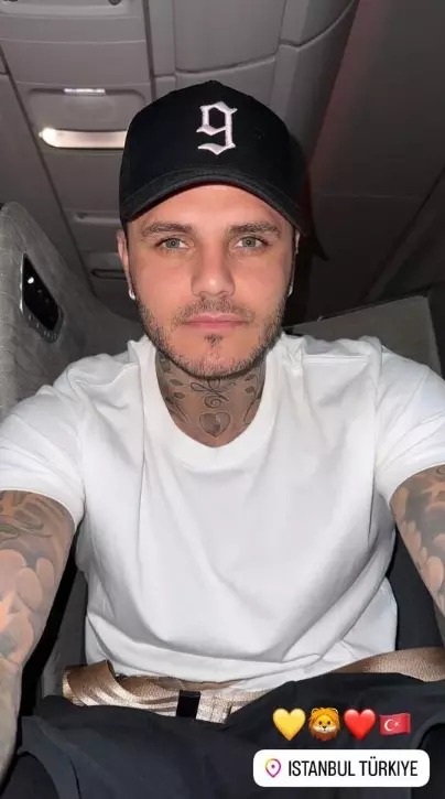 Mauro Icardi, Fenerbahçe derbisi için İstanbul'a geldi