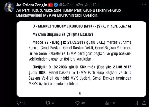 Özlem Zengin, AK Parti'nin yeni MKYK listesinde yer almadı