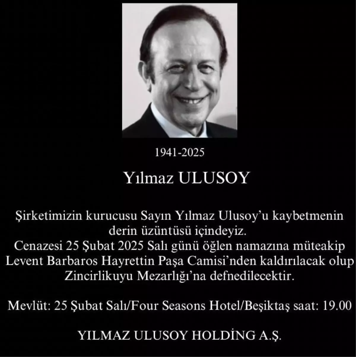 Yılmaz Ulusoy Hayatını Kaybetti