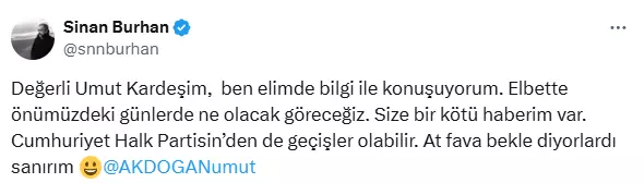 Gazeteci Sinan Burhan: CHP'den AK Parti'ye vekil geçişleri olabilir