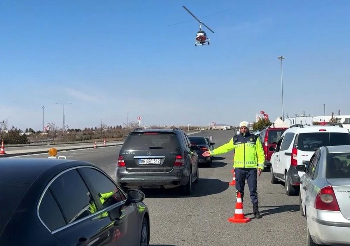 Gaziantep\'te Dron Destekli Trafik Denetimi