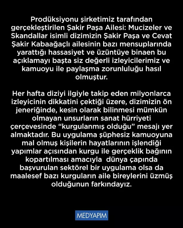 Şakir Paşa Ailesi krizi çözüldü! İşte dizinin ekrana geleceği gün