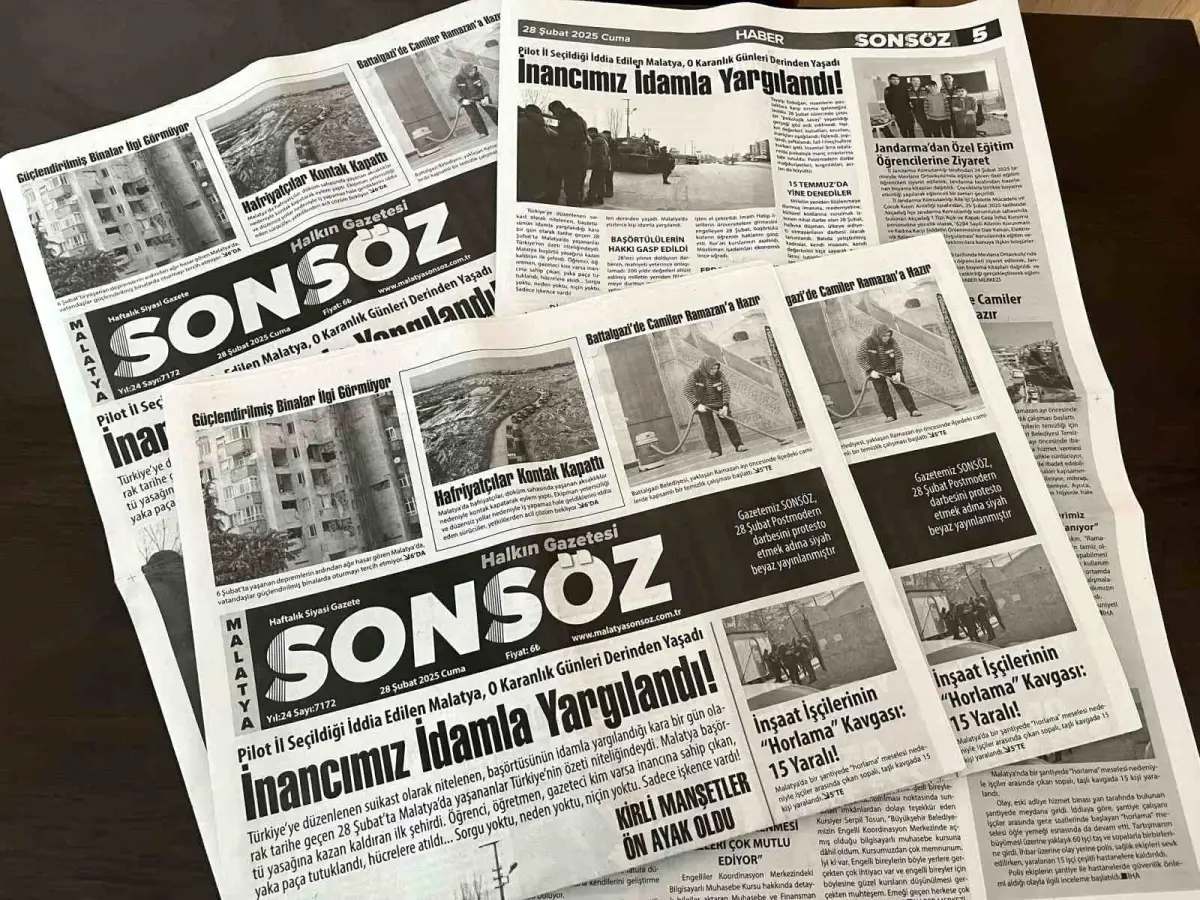 Sonsöz Gazetesi\'nden 28 Şubat Anması