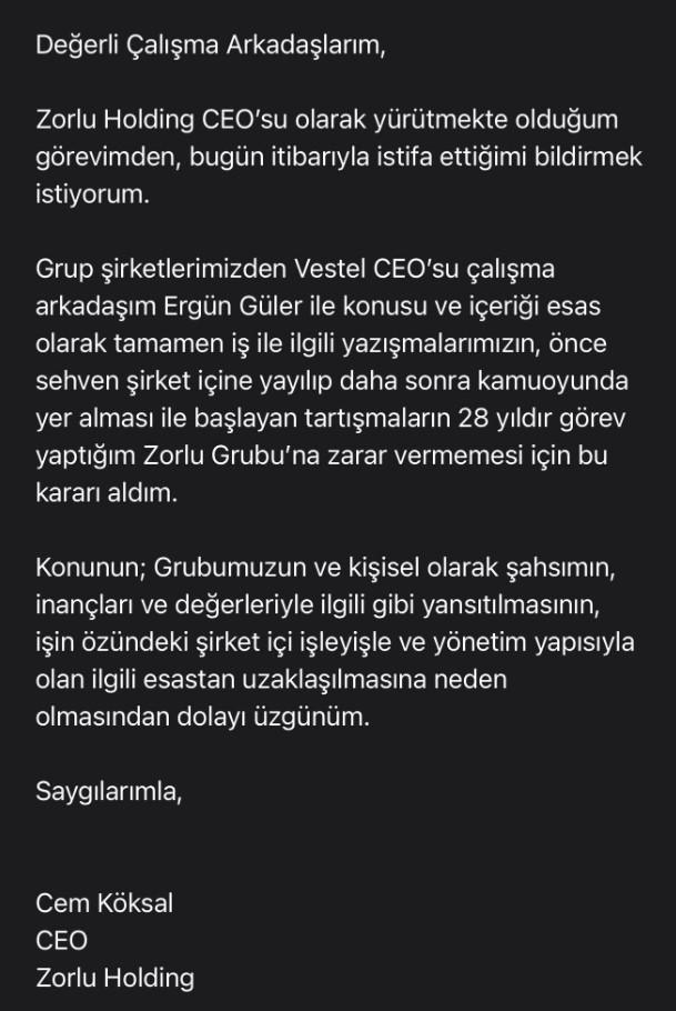 Zorlu Holding CEO'su Cem Köksal gözaltına alındı