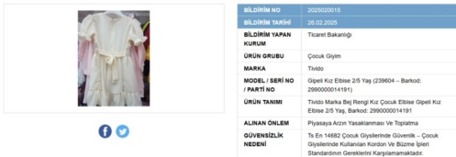 Bakanlık ünlü giyim markalarını ifşa etti: Bu ürünü çocuklarınıza sakın almayın!