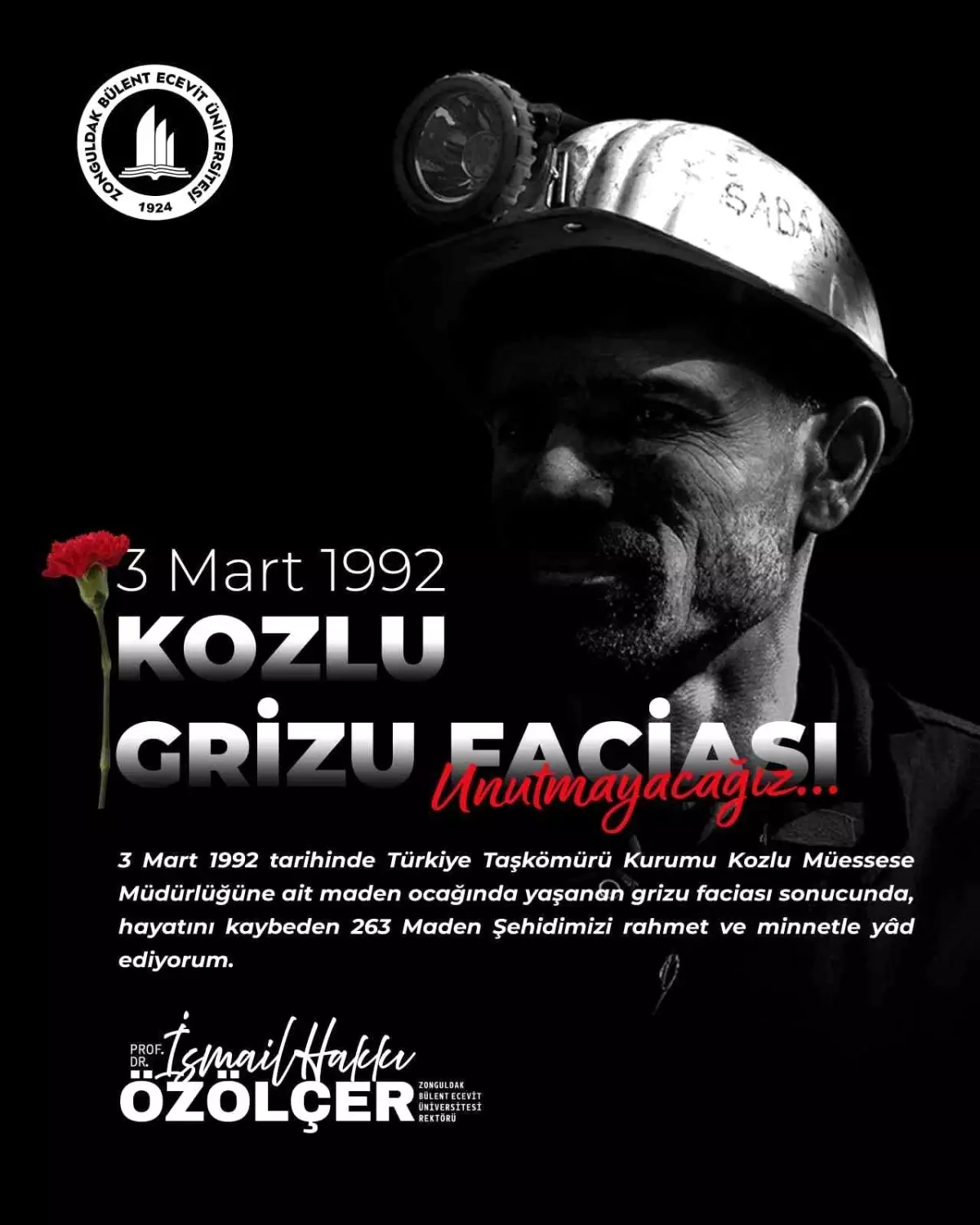 Zonguldak\'ta 3 Mart Grizu Faciası Anma Mesajı