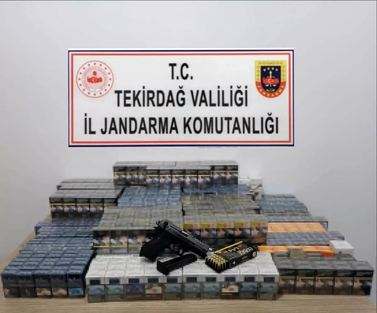 Tekirdağ\'da Kaçak Tütün ve Silah Operasyonu