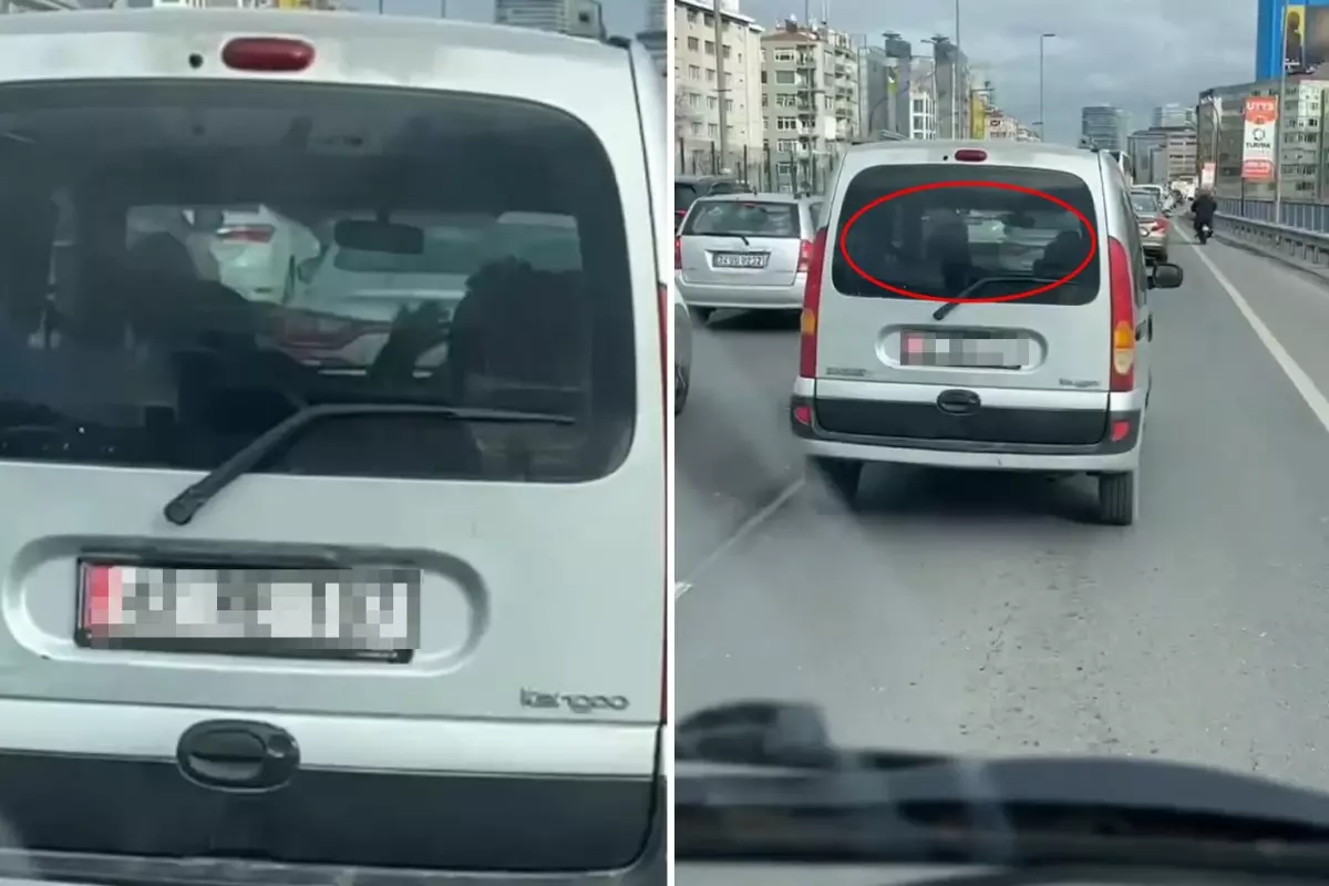 İstanbul trafiğinde skandal görüntü! Arkadaki sürücü tüm olan biteni kaydetti