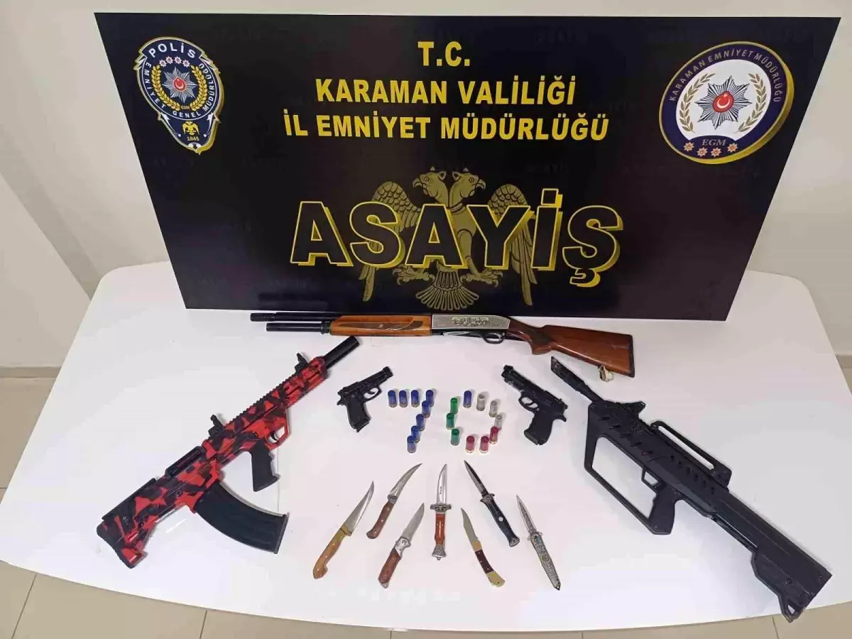 Karaman\'da Asayiş Uygulaması: 146 Bin Makaron Ele Geçirildi