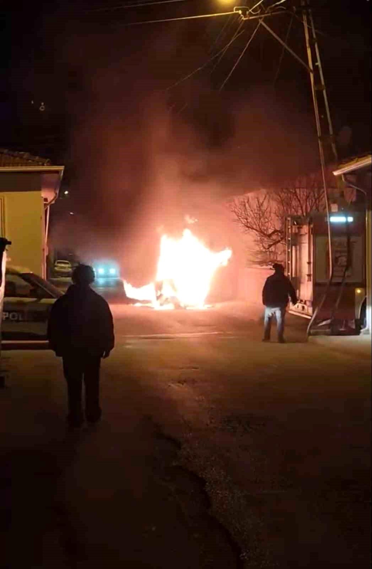 Eskişehir\'de Araç Yangını