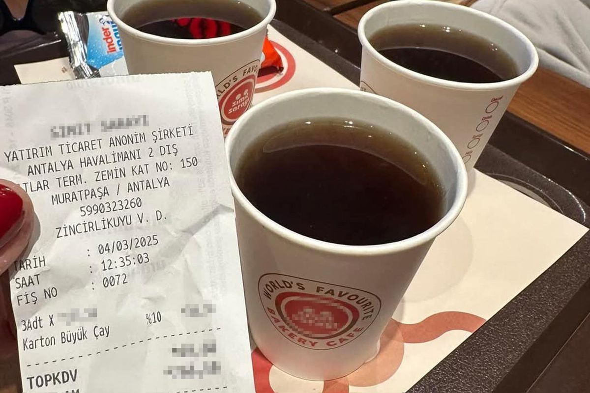 Antalya Havalimanı\'nda bir bardak çayın fiyatını görenler şaştı kaldı