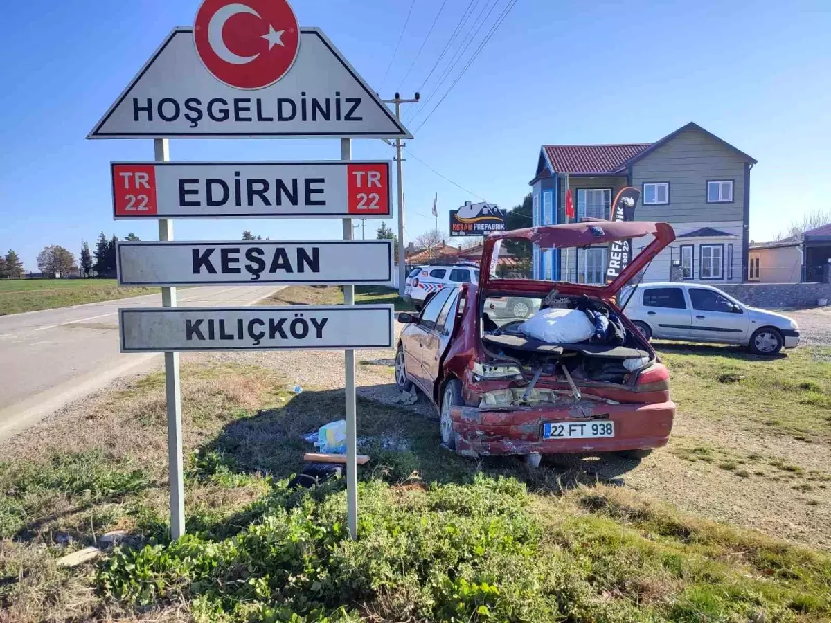 Edirne\'de Trafik Kazası: 3 Yaralı