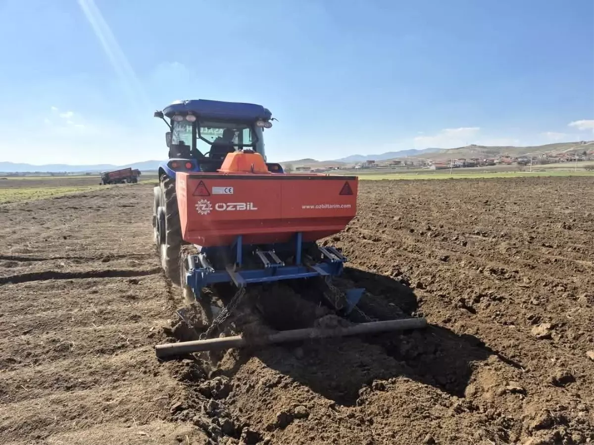 Dinar\'da Yazlık Patates Ekimi Başladı
