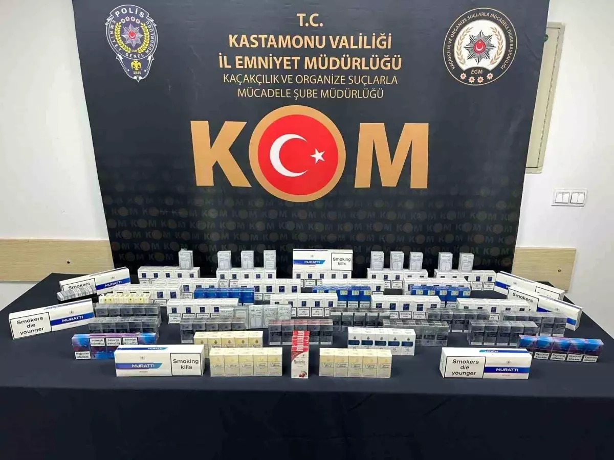 Kastamonu\'da 448 Paket Kaçak Sigara Ele Geçirildi