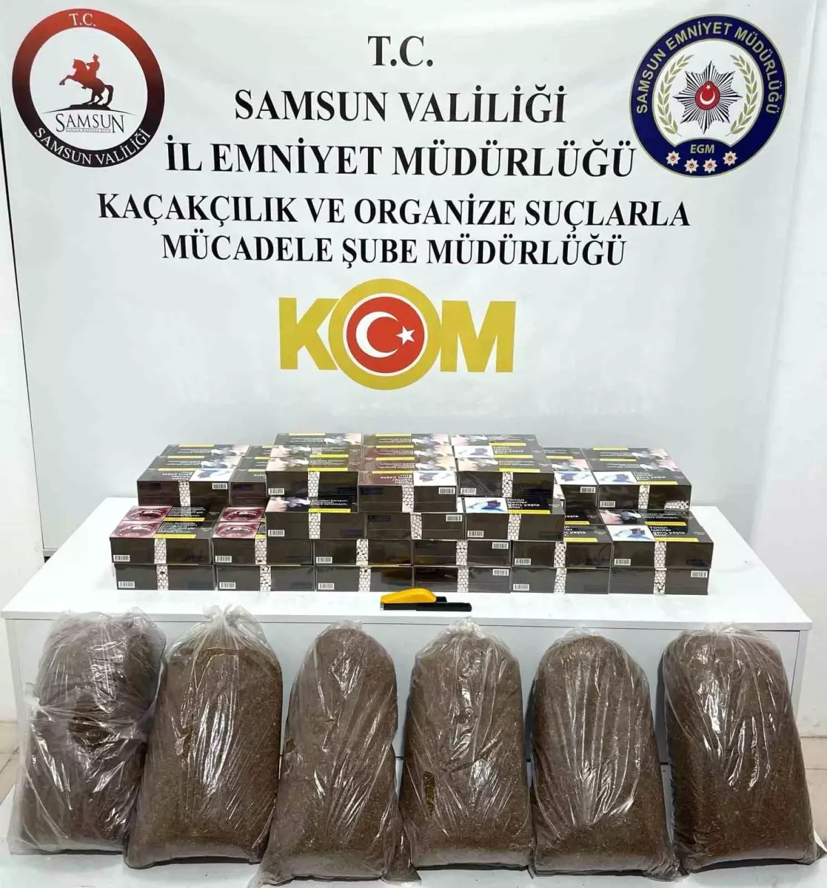 Samsun\'da Kaçak Tütün Operasyonu