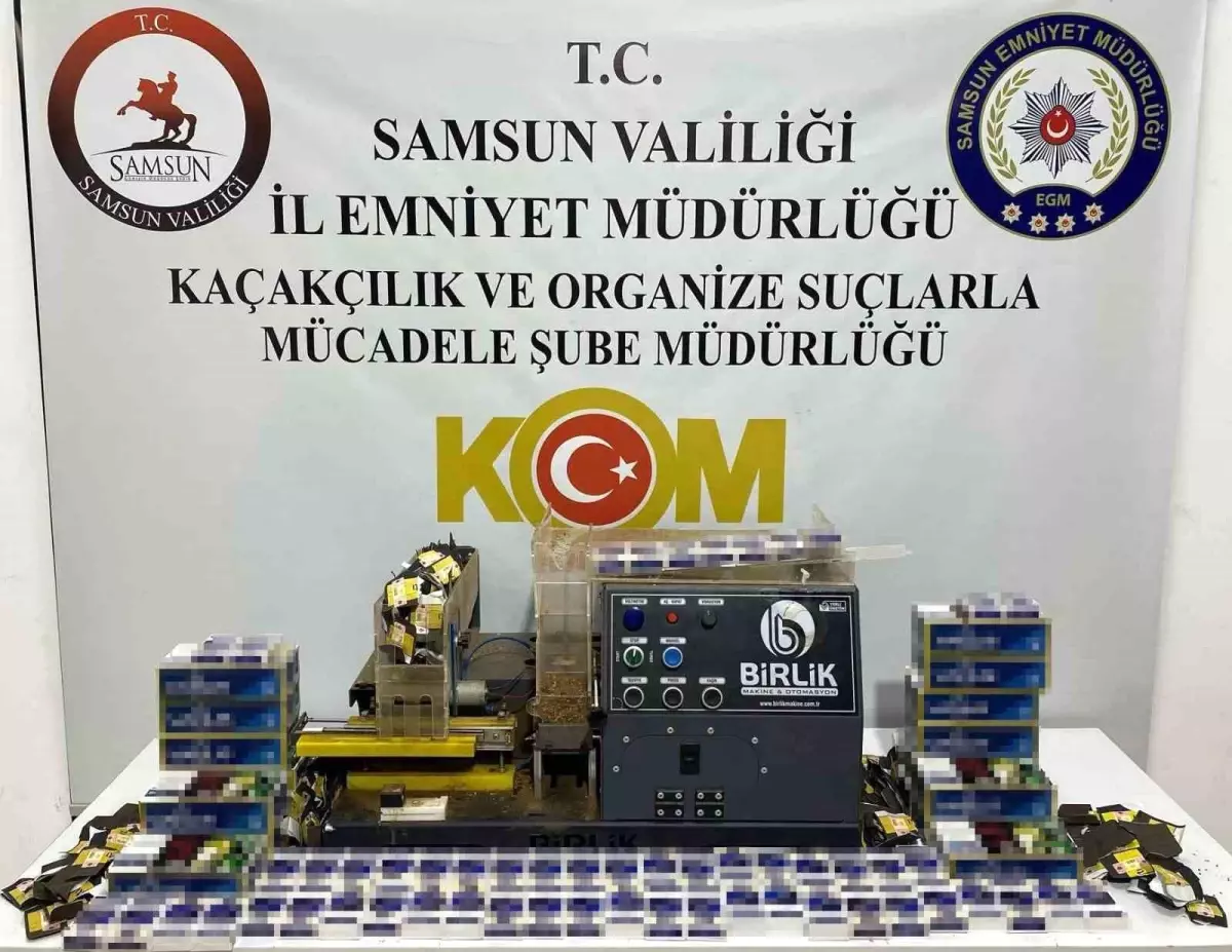 Samsun\'da Kaçak Sigara Operasyonu