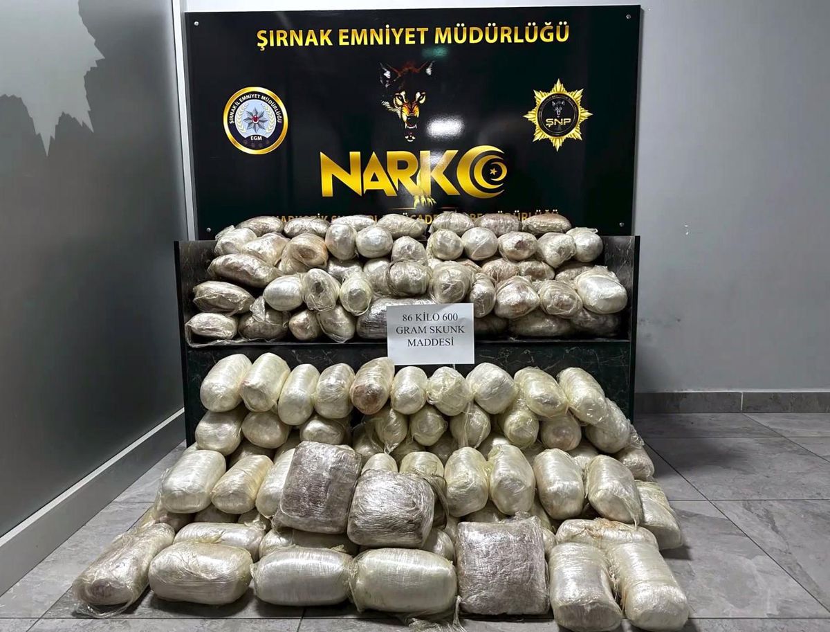Şırnak\'ta 86 Kilo Skunk Uyuşturucu Ele Geçirildi
